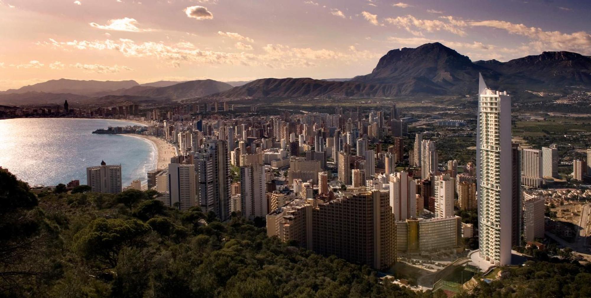 Skyline 18 Terraza Privada Con Impresionantes Vistas Al Mar Διαμέρισμα Μπένιντορμ Εξωτερικό φωτογραφία