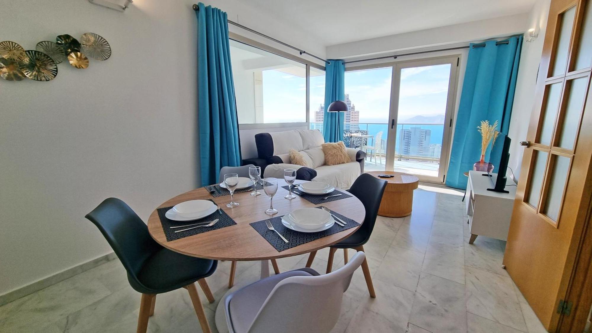 Skyline 18 Terraza Privada Con Impresionantes Vistas Al Mar Διαμέρισμα Μπένιντορμ Εξωτερικό φωτογραφία